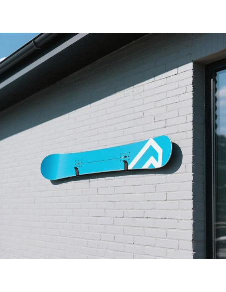 4 Clips de Montaje en Pared Kvlniqs para Snowboard Negro