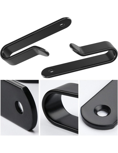 4 Clips de Montaje en Pared Kvlniqs para Snowboard Negro