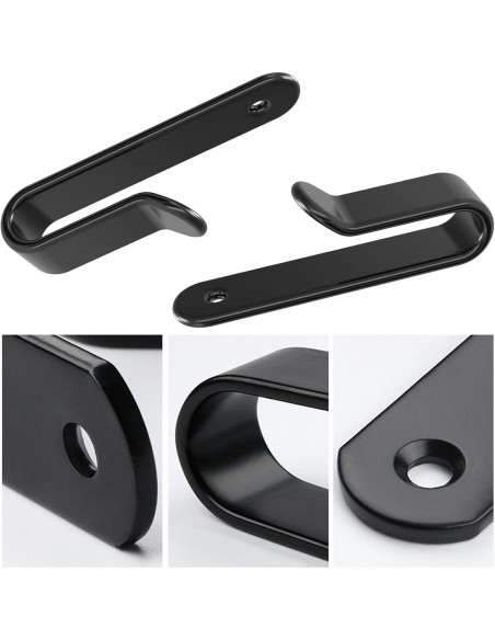 4 Clips de Montaje en Pared Kvlniqs para Snowboard Negro