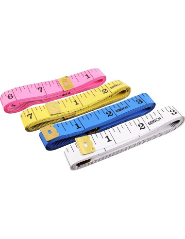 Cinta Métrica Suave GDMINLO 4 Piezas 150 cm Doble Escala