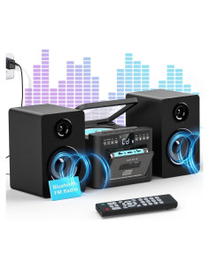Sistema Estéreo Greadio 9-en-1 con Reproductor CD y Bluetooth 40W
