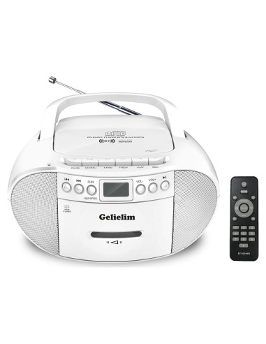 Reproductor de CD y Cassette Gelielim BT-9224MU Portátil