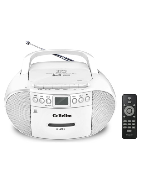 Reproductor de CD y Cassette Gelielim BT-9224MU Portátil