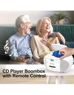 Reproductor de CD y Cassette Gelielim BT-9224MU Portátil 2