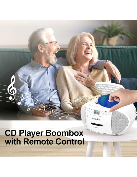 Reproductor de CD y Cassette Gelielim BT-9224MU Portátil