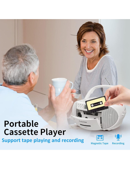 Reproductor de CD y Cassette Gelielim BT-9224MU Portátil