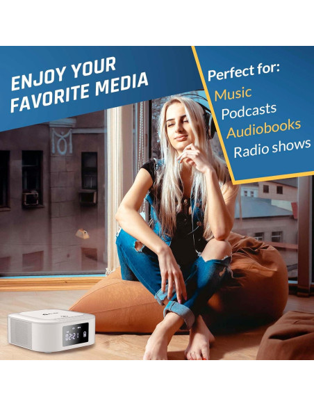 KLIM Boombox E1 - Sistema de Audio Portátil con Subwoofer y Bluetooth