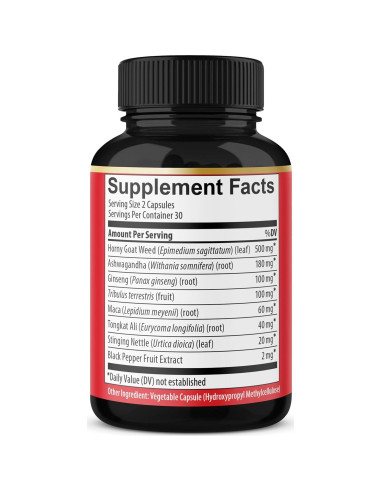 Cápsulas de Hierba de Cabra Excitada BMVINVOL - 60 Veganas