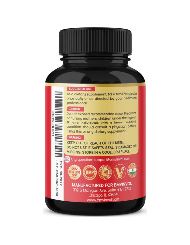 Cápsulas de Hierba de Cabra Excitada BMVINVOL - 60 Veganas