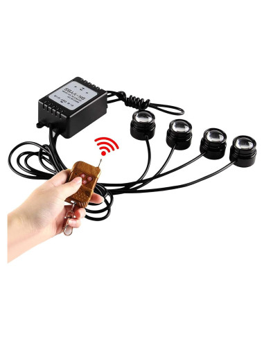Luz de Advertencia LED Teguangmei 4 en 1 Control Remoto 12V