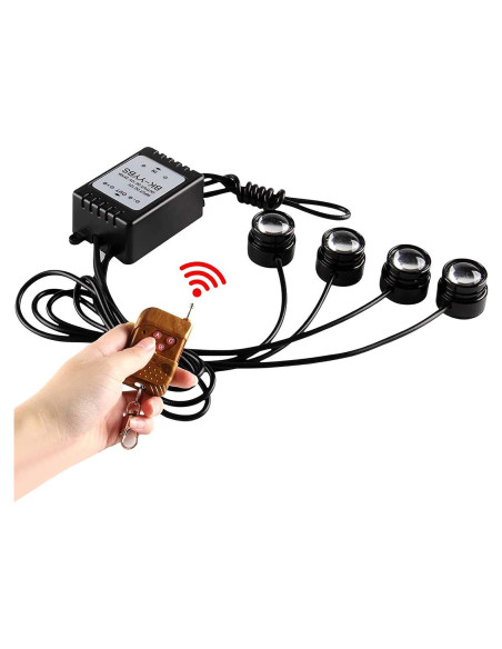 Luz de Advertencia LED Teguangmei 4 en 1 Control Remoto 12V