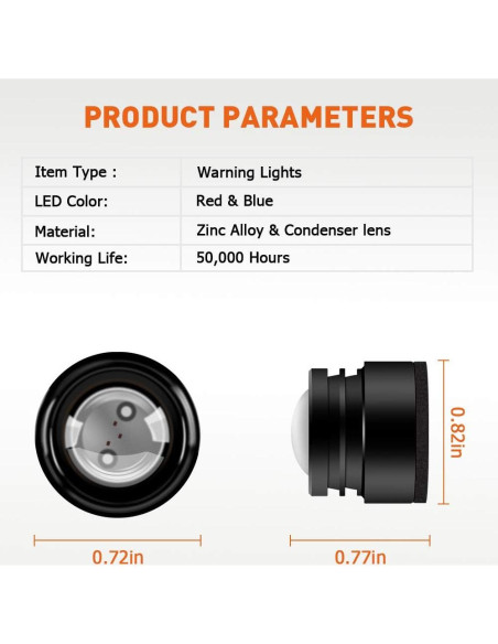 Luz de Advertencia LED Teguangmei 4 en 1 Control Remoto 12V