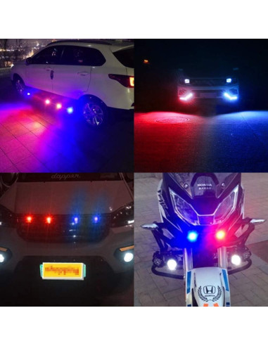 Luz de Advertencia LED Teguangmei 4 en 1 Control Remoto 12V