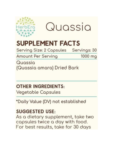 Cápsulas de Quassia 500 mg HerbEra - 60 Unidades Naturales