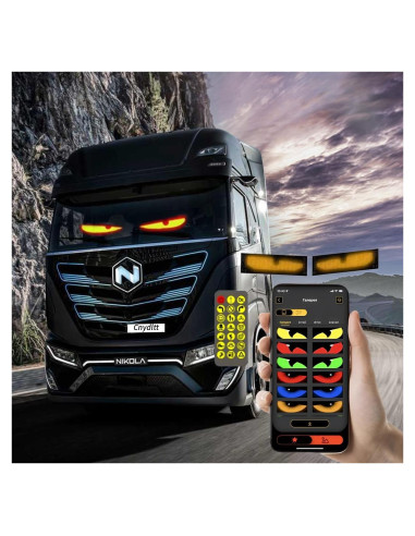 Luces LED Ojos Diabólicos CarPanidic 59.4x11.9 cm 2PCS