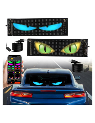Ojos LED Diabólicos FUNAER para Coche - 4.01x13.7 Pulgadas