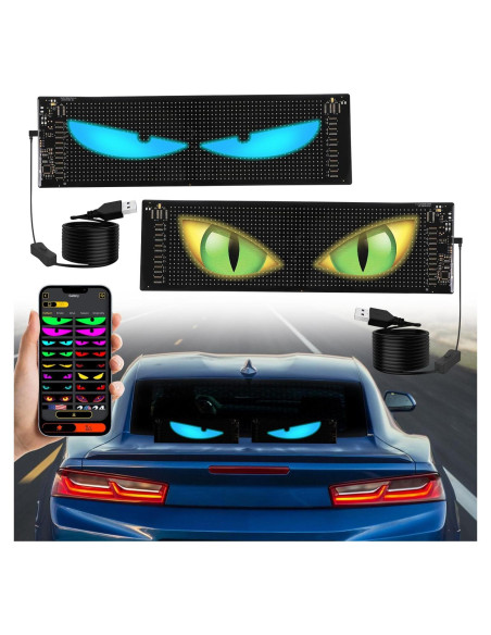 Ojos LED Diabólicos FUNAER para Coche - 4.01x13.7 Pulgadas