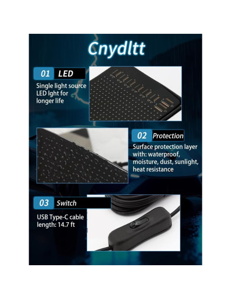 Luces LED Ojos Diabólicos CarPanidic 59.4x11.9 cm 2PCS