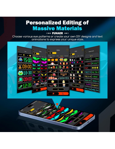 Ojos LED Diabólicos FUNAER para Coche - 4.01x13.7 Pulgadas