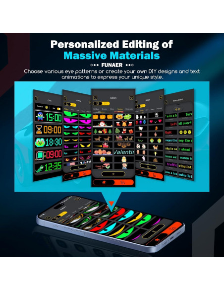 Ojos LED Diabólicos FUNAER para Coche - 4.01x13.7 Pulgadas