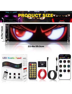 Luces LED Ojos de Diablo Suacopzar 59.5x12.7cm Control APP 2