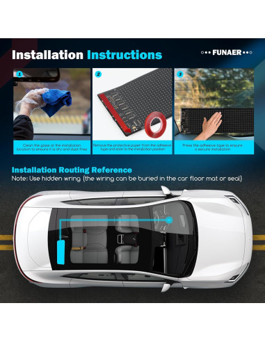 Ojos LED Diabólicos FUNAER para Coche - 4.01x13.7 Pulgadas