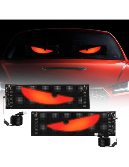 Ojos LED Diabólicos FUNAER para Coche - 4.01x13.7 Pulgadas