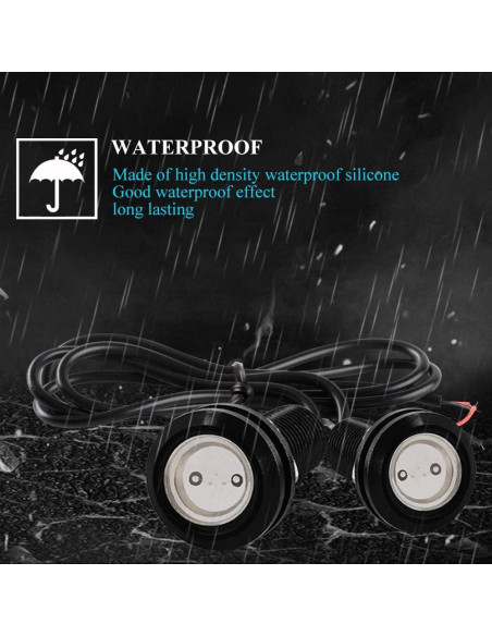 10 Luces LED Ojo de Águila 18mm Verde 9W Alta Potencia