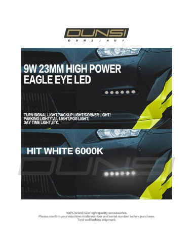 Lámparas LED Ojo de Águila DUNSIHUI 9W 6500K 10 Piezas