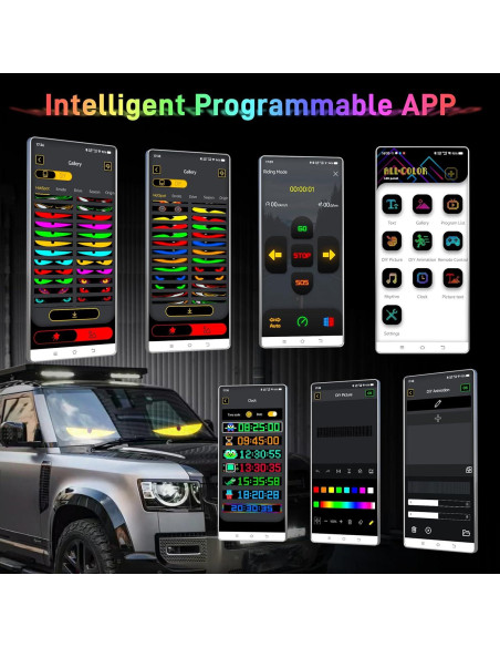 Luces Ojos del Diablo Qeeanmo LED 59.4cm Programables