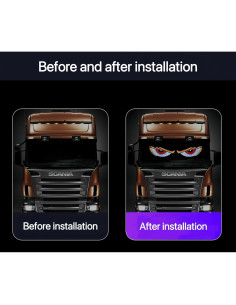 2PCS Luz LED Ojos Diabólicos Tockmoon 12x30 cm para Autos 2