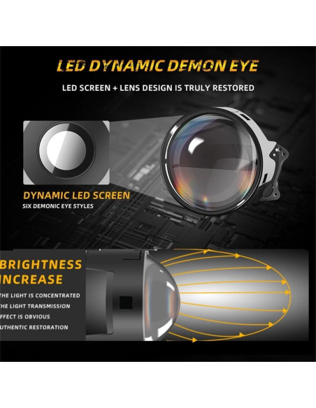 Luces Ojos Demonio LED Ctopkatuo para Faros de Coche 12-36V