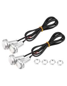 Luz Diurna LED Ojo de Águila X AUTOHAUX 4 Pcs Rojo