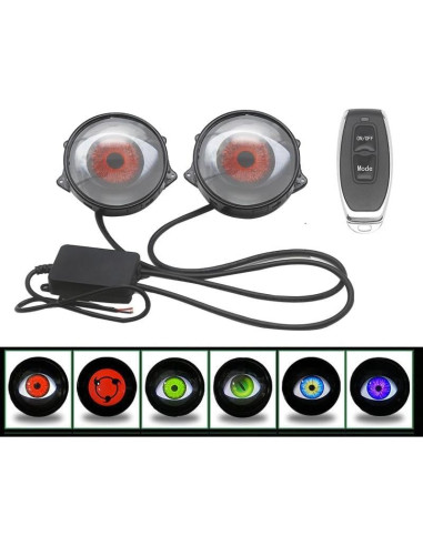 Luces Ojos Demonio LED Ctopkatuo para Faros de Coche 12-36V