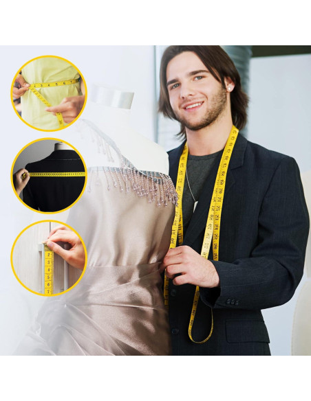 Cinta Métrica Suave ECTY 24 Pcs 150 cm Doble Escala Cinta Métrica Suave ECTY 24 Pcs 150 cm Doble Escala