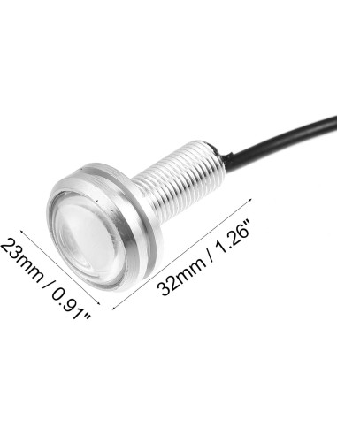 Luz Diurna LED Ojo de Águila X AUTOHAUX 4 Pcs Rojo