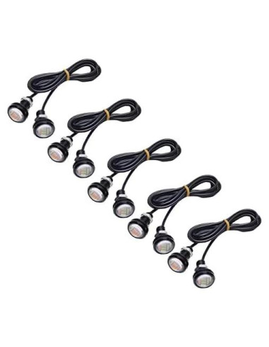 OCESTORE 10 Pcs Bombillas LED Ojo de Águila 12V 15W Impermeables