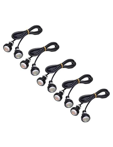 OCESTORE 10 Pcs Bombillas LED Ojo de Águila 12V 15W Impermeables