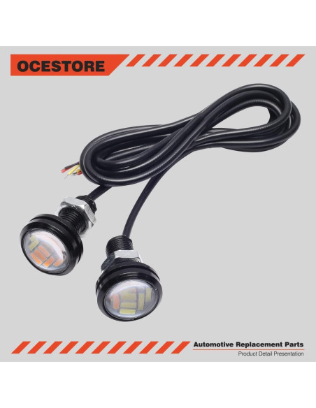 OCESTORE 10 Pcs Bombillas LED Ojo de Águila 12V 15W Impermeables