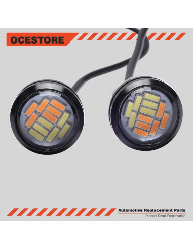OCESTORE 10 Pcs Bombillas LED Ojo de Águila 12V 15W Impermeables