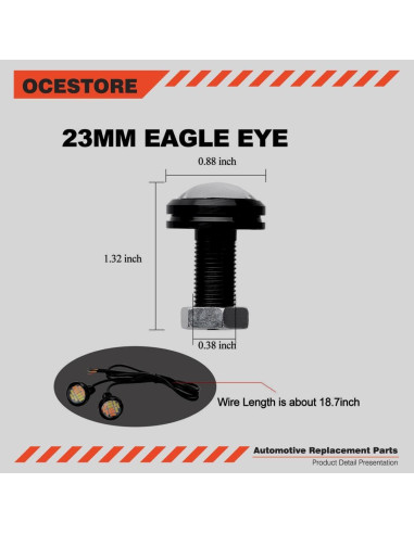 OCESTORE 10 Pcs Bombillas LED Ojo de Águila 12V 15W Impermeables