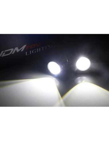 Luz LED Proyector iJDMTOY 2pcs 3-SMD Blanca 12V para Automóvil