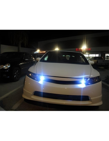 Luz LED Proyector iJDMTOY 2pcs 3-SMD Blanca 12V para Automóvil