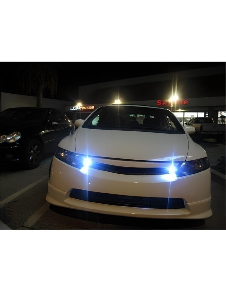 Luz LED Proyector iJDMTOY 2pcs 3-SMD Blanca 12V para Automóvil