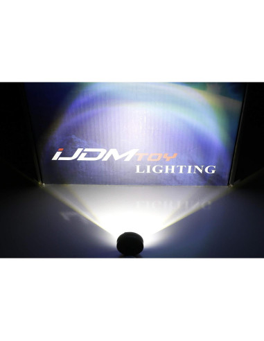 Luz LED Proyector iJDMTOY 2pcs 3-SMD Blanca 12V para Automóvil