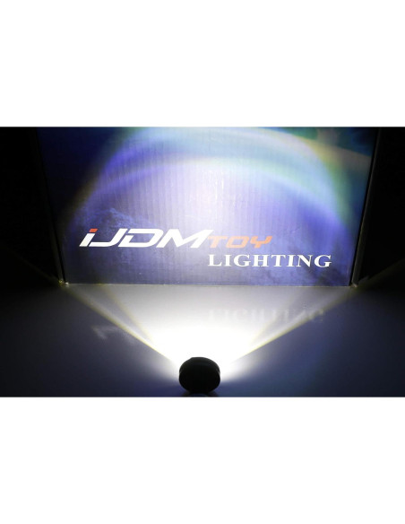 Luz LED Proyector iJDMTOY 2pcs 3-SMD Blanca 12V para Automóvil