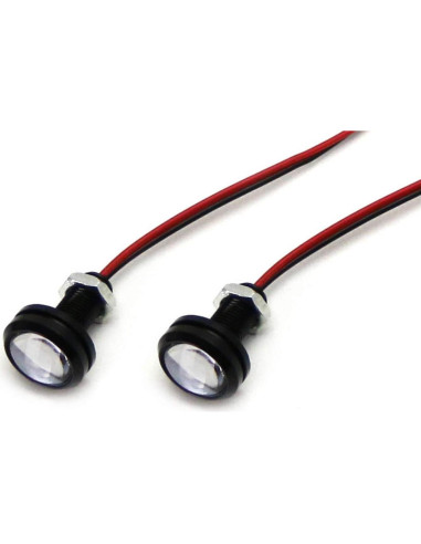 Luz LED Proyector iJDMTOY 2pcs 3-SMD Blanca 12V para Automóvil