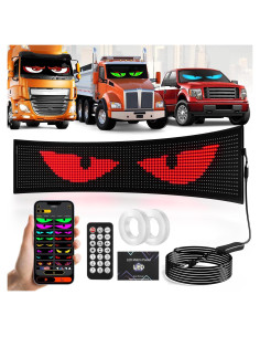 Ojos LED Animados KAKSEY para Parabrisas 89.9x19.2 cm