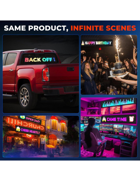 Ojos LED Animados KAKSEY para Parabrisas 89.9x19.2 cm