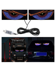 Luces LED Ojos del Diablo JKCUYOO para Autos, 11 Modos, USB